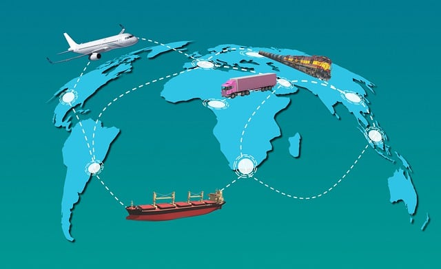 AI with plane, logistics, global supply chain