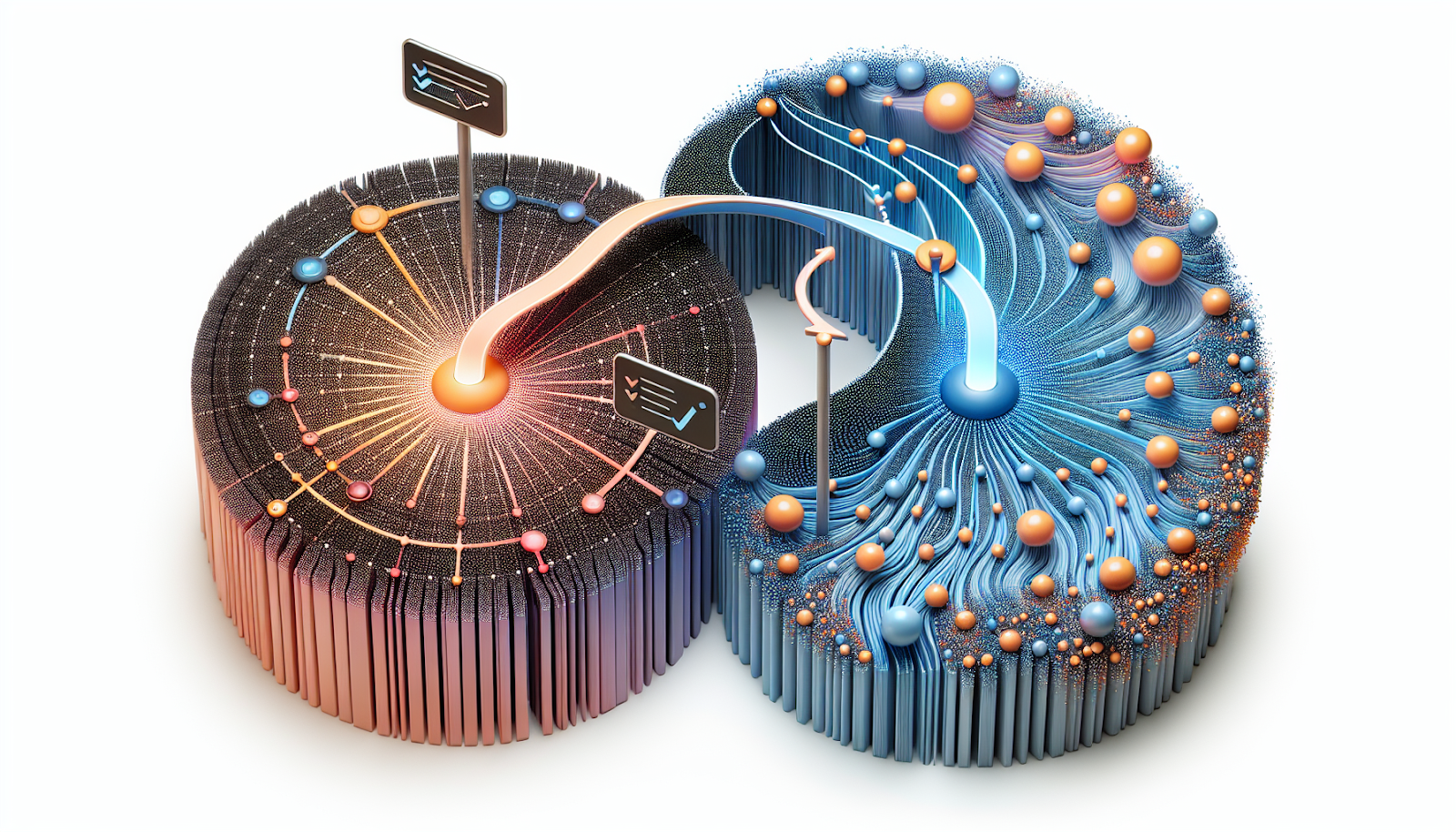 Supervised and unsupervised learning models illustration