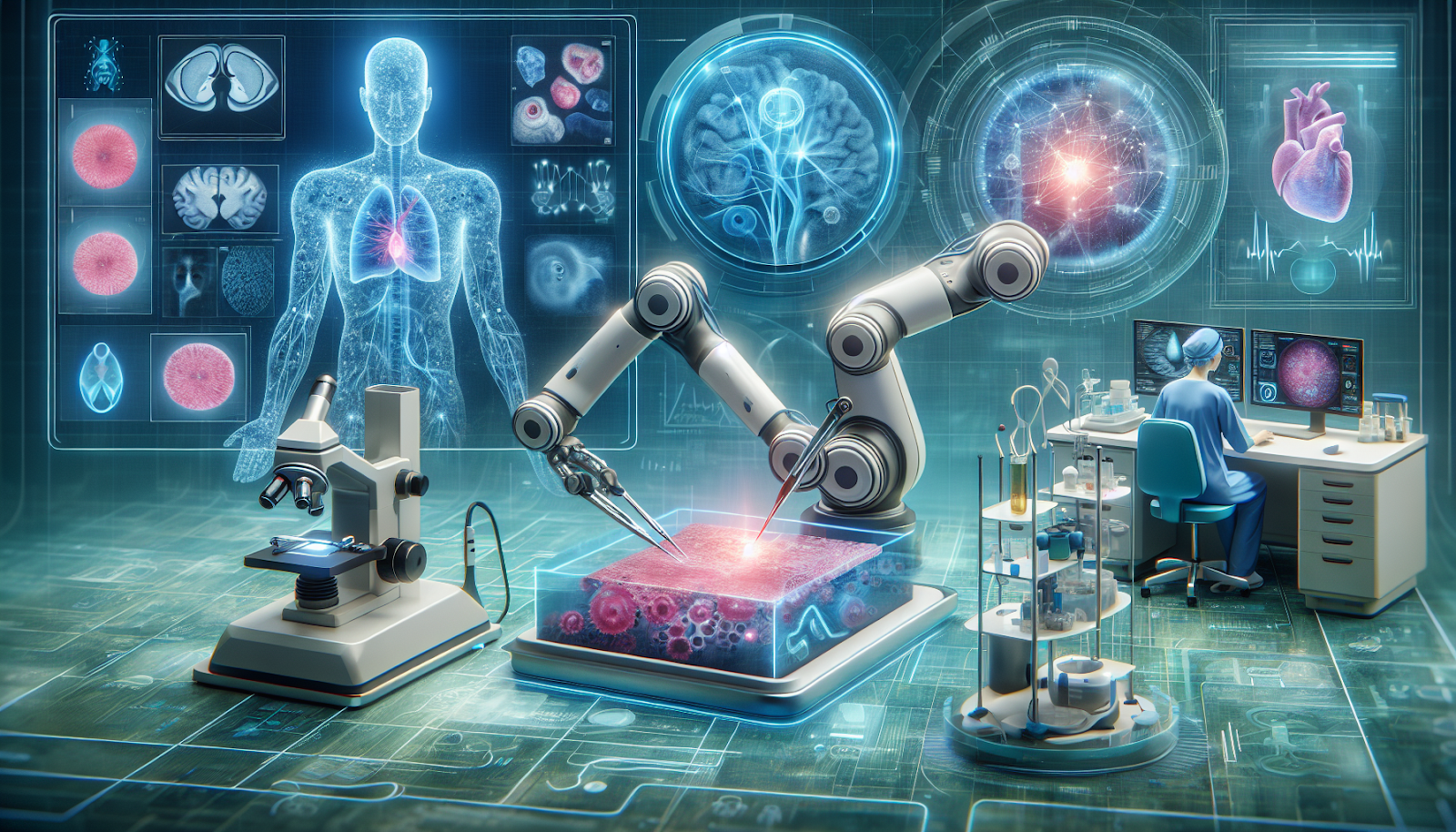 AI applications in healthcare illustration